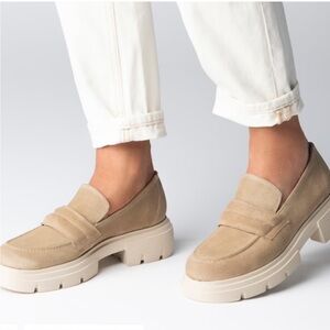 Paul Green Loafers suede oxford lug sole